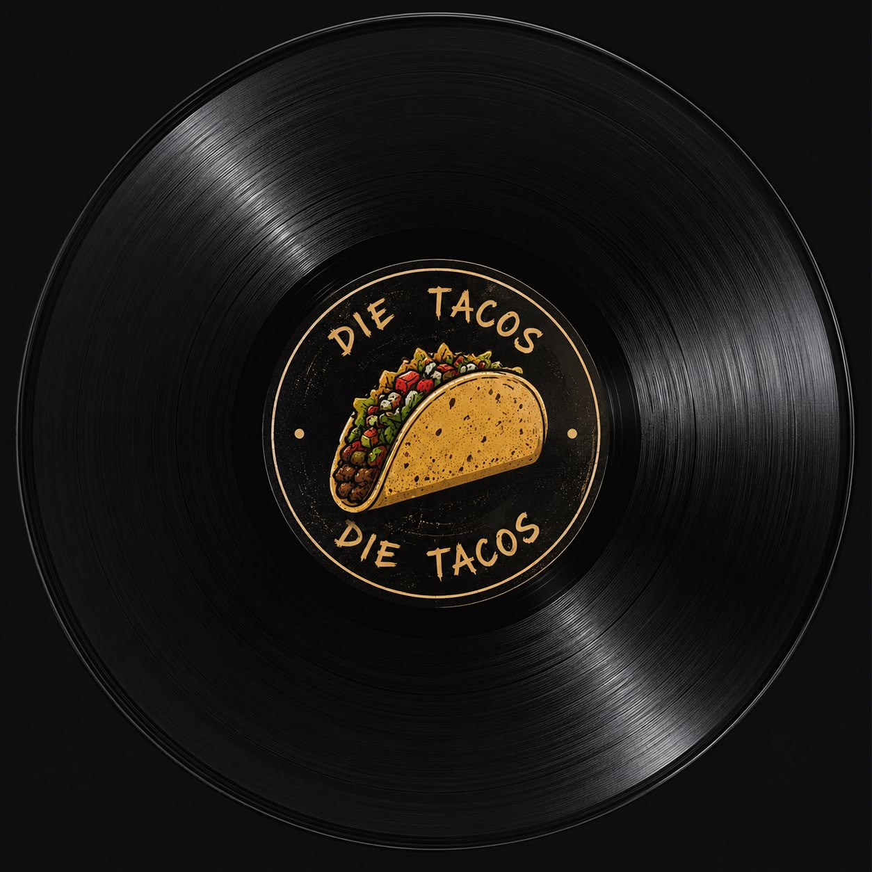 Die Tacos – Vinyl mit Taco-Logo